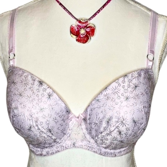 VICTORIA’S SECRET Dream Angels Demi Purple Silver Underwire bra 36DD 36E - Picture 1 of 6